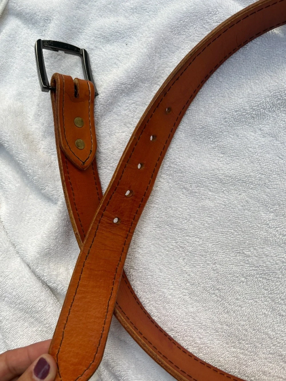Mens leather belt